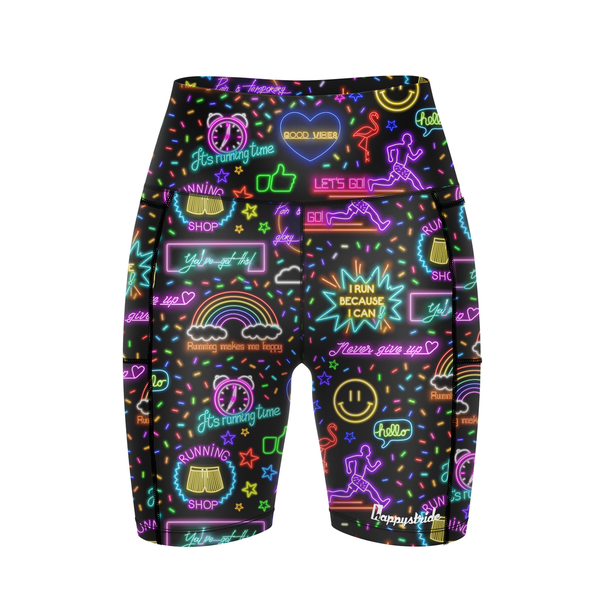 Glow & go'' cool colourful fun bright running & fitness shorts