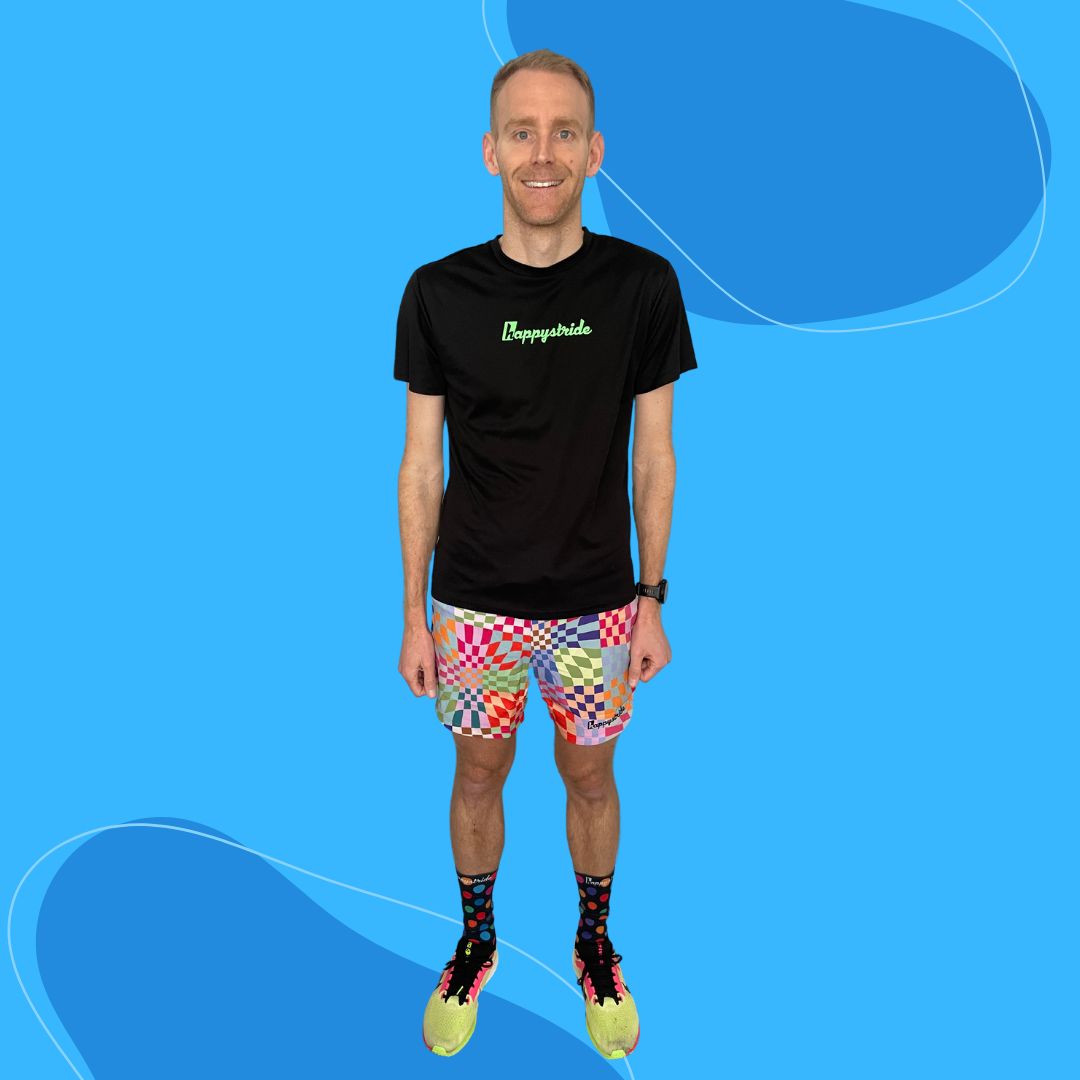 Funky flash cool colourful fun running fitness unisex 2 in 1 shorts Happystride