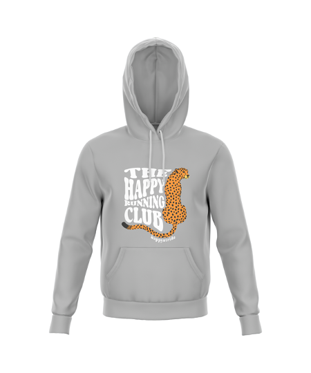 ''The Happy Running Club'' grey hoodie