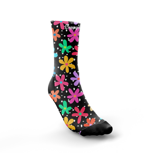 "Pretty petal'' crew socks