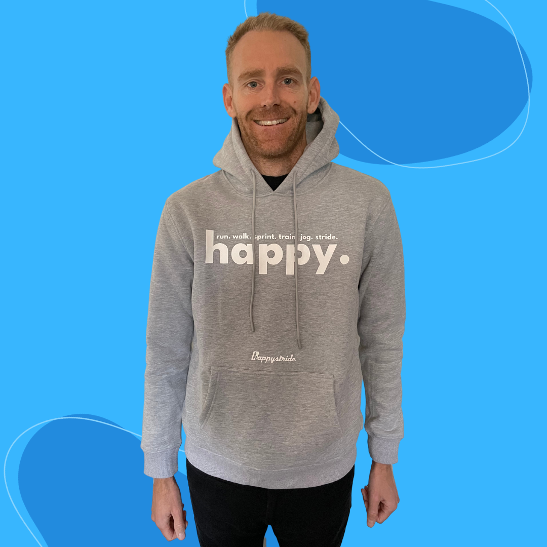 Happy hoodie unisex Grey Happystride