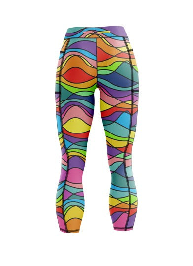 Patterned yoga leggings online