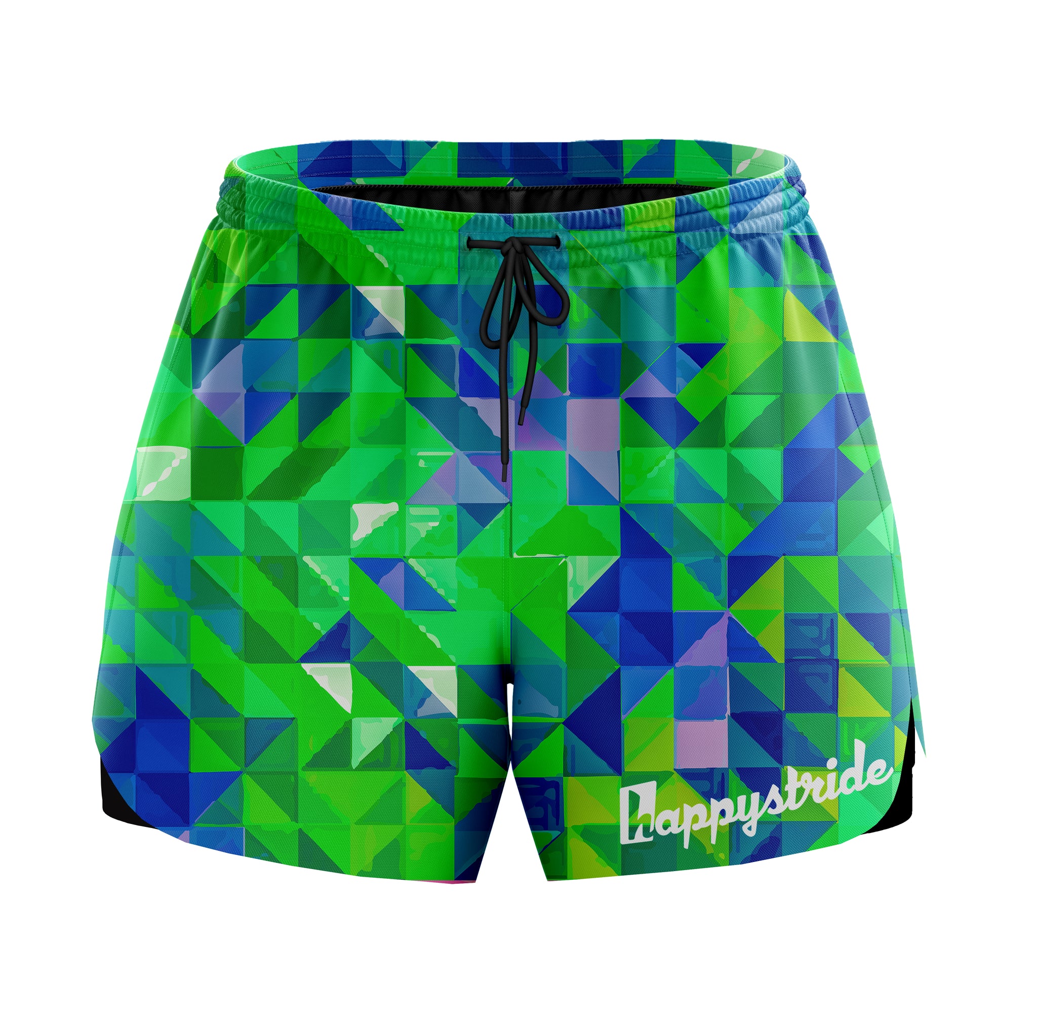 Neo geometric'' cool colourful fun bright unisex 2-in-1 running & fitness  shorts – Happystride