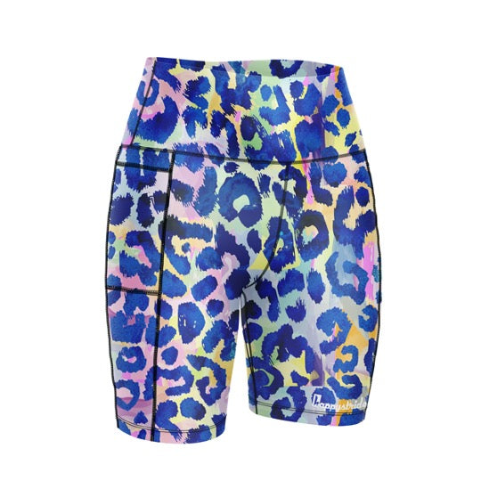 Get spotted rascal cool colourful fun bright running fitness leopard print shorts
